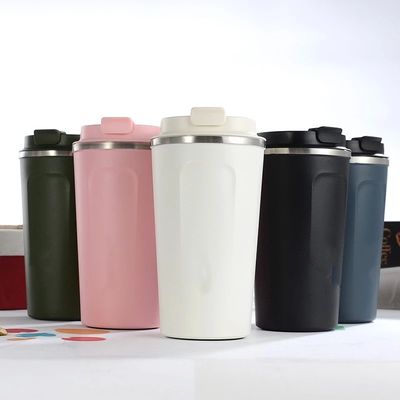 17oz στενή κούπα ανοξείδωτου σχεδίου σώματος, μονωμένο καφές Leakproof καπάκι κουπών