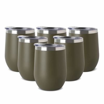 12oz κενό κουπών καφέ ανοξείδωτου ικανότητας που μονώνεται με τα καυτά λογότυπα μεταφοράς