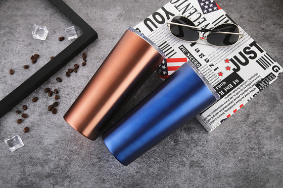 17oz κόκκινος μπλε πάγος ανατροπέων καφέ ανοξείδωτου/καυτές κούπες ποτών με τα άχυρα